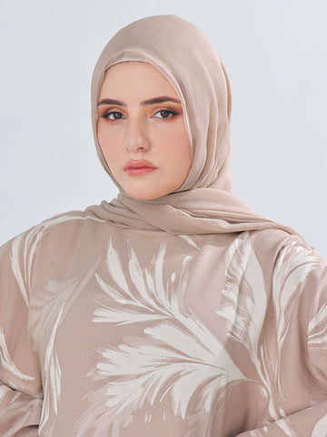 Espresso Bloom Fawn Silk Chiffon Scarves